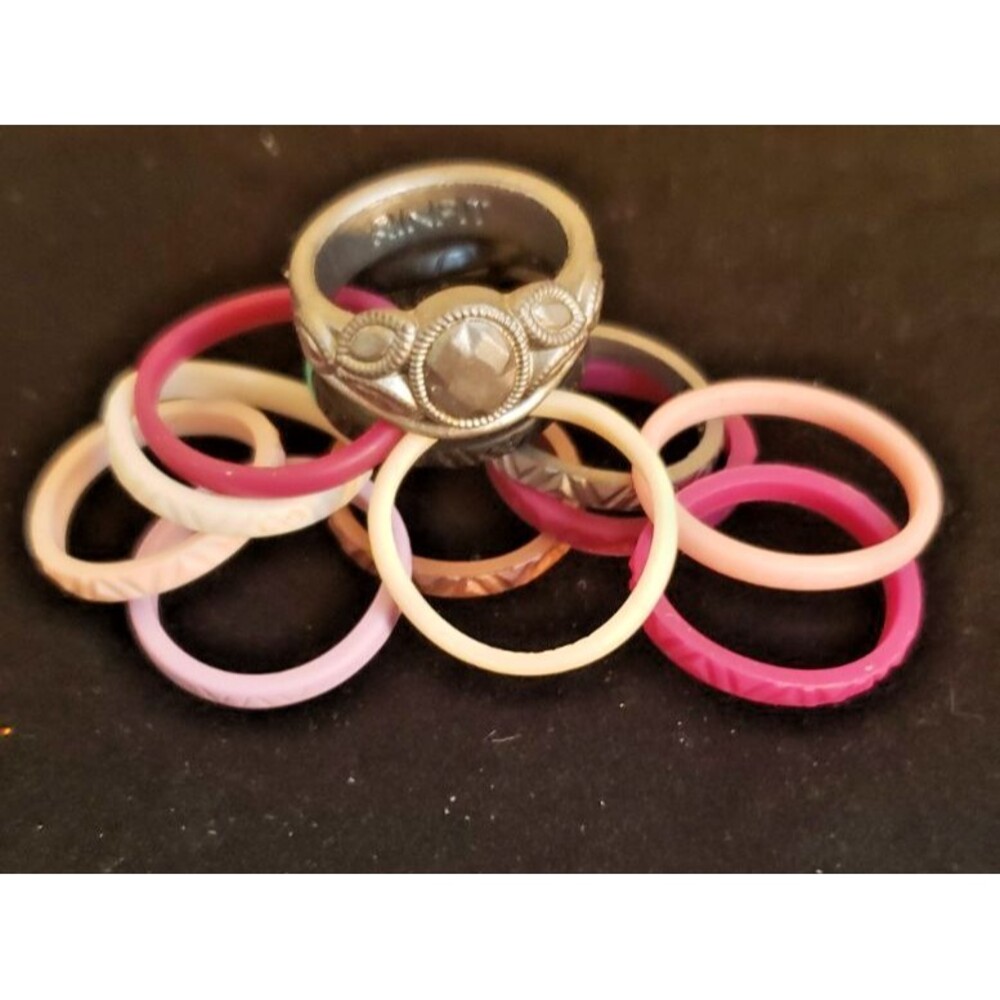 Whimsical, Boho, Practical - Rinfit Silicone Plastic Rings 14 piece set SZ 8-10